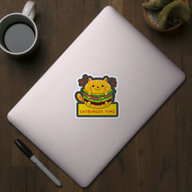 National Cheeseburger Day- Cute Catburger by Rhythmic Designs